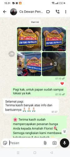 Testimonial Papan Bunga Pernikahan ciluncat