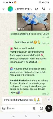 Testimonial Standing Flower ciluncat