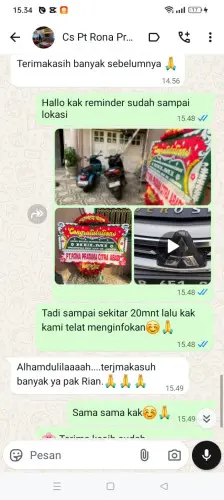 Testimonial Papan Bunga ciluncat